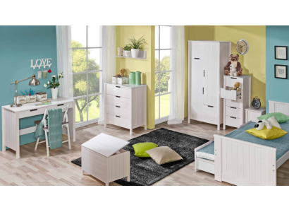 Muebles de cama infantiles y juveniles de madera real con colchón. Muebles infantiles para dormitorio.