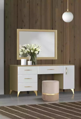 Dormitorio conjunto cama 2x mesita de noche cómoda 7 piezas diseño de lujo
