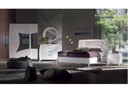 Set de dormitorio cama 2x mesita de noche armario 6 piezas diseño de lujo