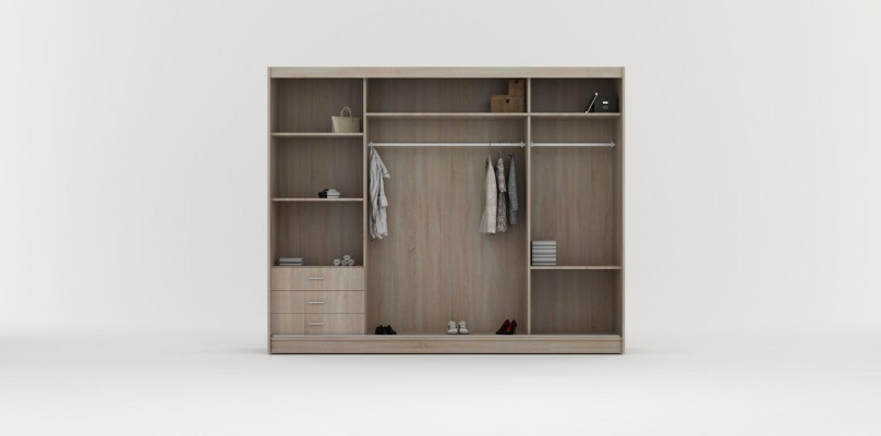Diseño de armarios brillantes Muebles Armarios Modernos Armario Multifuncional