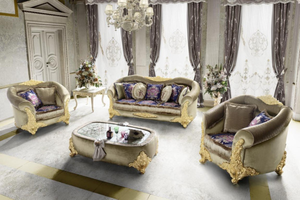 Sofá de diseño Chesterfield de tres plazas de color marrón para la sala de estar.