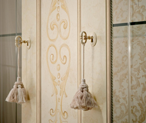 Vitrina Muebles de lujo italianos Vitrinas Armario de cómoda de vidrio Diseño de armario