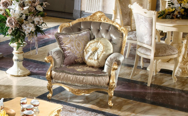 Muebles Sillas New Art Decó Diseño Sillón Textil Sala de estar Salón Diseño de lujo