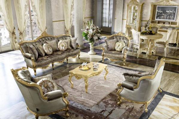 Muebles Sillas New Art Decó Diseño Sillón Textil Sala de estar Salón Diseño de lujo