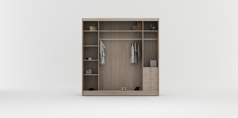 Armario de madera ropero dormitorio estilo clásico moderno guardarropa.