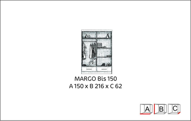 Armario estilo moderno Armarios multiusos Estantes Armario de ropa Dormitorio Madera