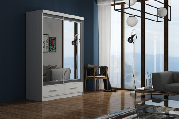Armario de dormitorio de madera de 2 puertas, armario de pared de 150 cm de largo, nuevo.