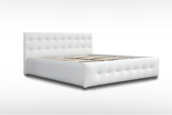 Juego de dormitorio con diseño de muebles de lujo moderno de 4 piezas: cama doble y 2 mesitas de noche.
