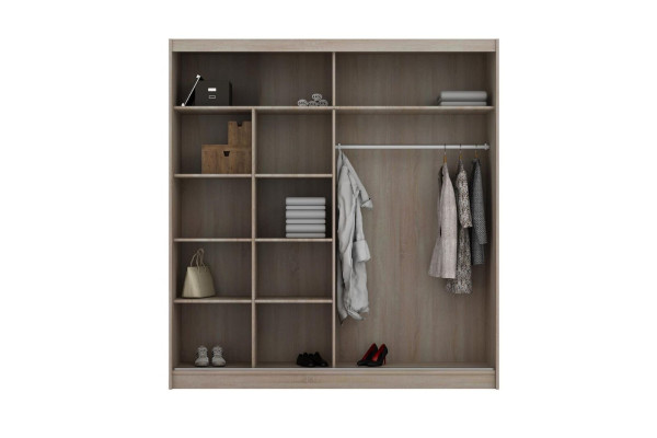 Juego de dormitorio con diseño de muebles de lujo moderno de 4 piezas: cama doble y 2 mesitas de noche.