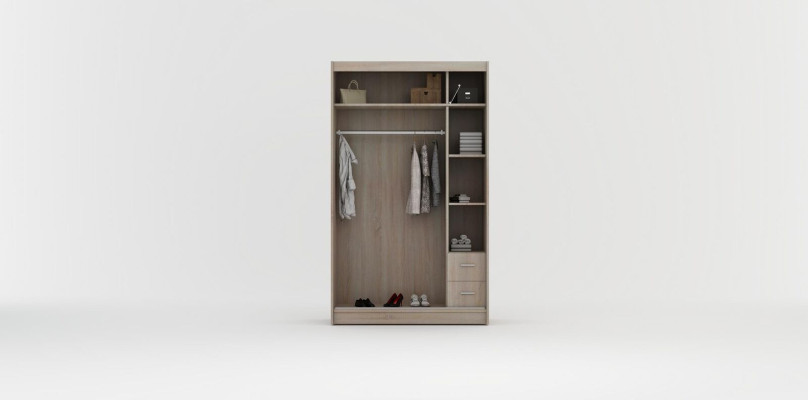 Armario Vestuario Estantería Armario Multiusos 120cm Estantes Almacenamiento Nuevo