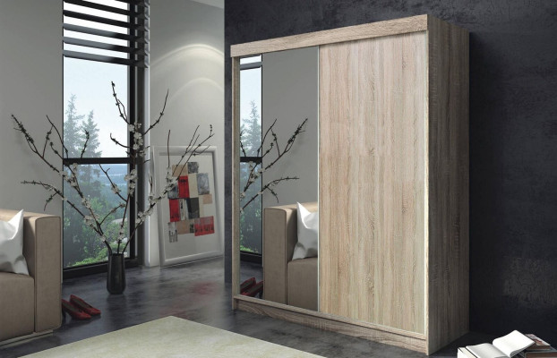Armario Armario alto Moderno Beige Madera Armarios Dormitorio Nuevo