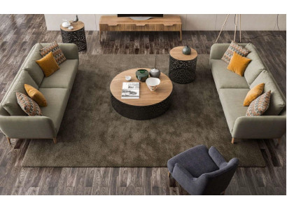 Sofá verde moderno Conjunto de sofá Salón Sofá de tres plazas Sillón de una plaza Sofá de dos plazas 3+2+1