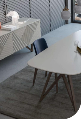 Juego de comedor Conjunto de comedor moderno Aparador blanco con espacio de almacenamiento
