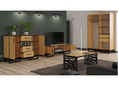 Muebles de salón cajoneras armario mesa nuevo 4 piezas conjunto de sala de estar vitrina cómoda