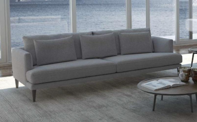 Grupo de sofás gris, conjunto de sofás, configuración de sofás de lujo, muebles nuevos