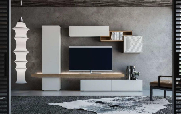 Moderna pared de sala de estar blanca muebles de sala modernos armarios muebles nuevos.