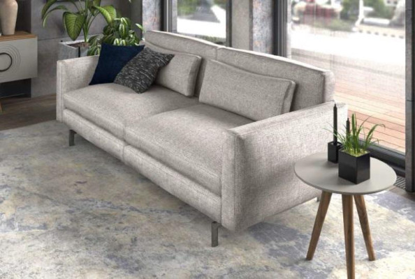 Muebles de sala gris-negro Conjunto de lujo moderno de tres piezas sillón nuevo