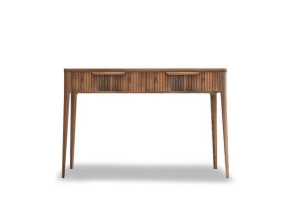Mesa de consola de madera de nogal natural - mármol negro Toros
