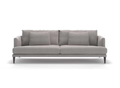Sofá de lujo gris de dos plazas, muebles de tela, sofás de sala de estar Couen modernos.