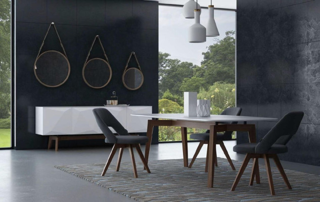 Gran mesa de comedor Muebles de cocina modernos Mesas de lujo Muebles de madera