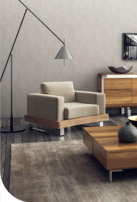 Silla blanca beige Muebles de sala de estar Sillón de lectura Orejero