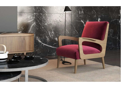 Sillón de sala de estar de lujo, sillón individual, sillón de cóctel, sillón de lectura, tela.