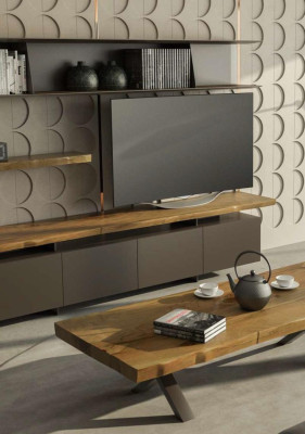 Mesa de centro de madera Muebles de salón modernos Mesa auxiliar de lujo Mesa de televisión