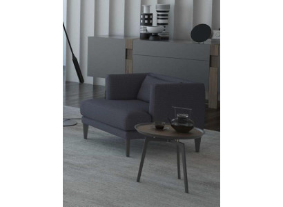 Sillón de lujo gris de un solo asiento del diseñador, sillón de descanso, sillón moderno de orejas.