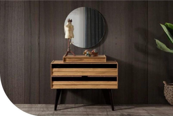 Diseñador de lujo cómoda de madera auténtica marrón moderna nueva.