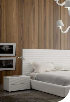 Lujo blanco mesita de noche espacio de almacenamiento muebles de dormitorio mesa auxiliar pequeña.