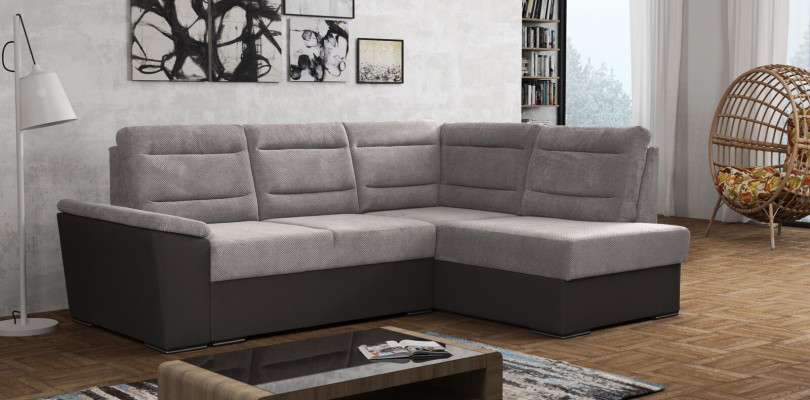 Sofá cama Relax Asiento Muebles Paisaje de vida Sofá Sofá Sofá en forma de L Acolchado Nuevo