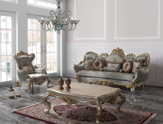 Sofá tapizado Juego de sofás Sofá de tres plazas Sillón Tela Sofá Azul sofás