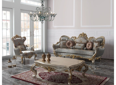 Sofá tapizado Juego de sofás Sofá de tres plazas Sillón Tela Sofá Azul sofás