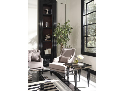 Conjunto sillón mesa auxiliar sala de estar butaca gris moderna 2 piezas.