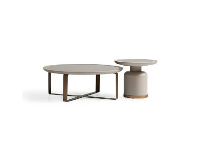 Mesa de centro completa Mesita auxiliar Beige Mesa de centro de metal Sala de estar