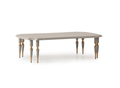 Diseño de mesa de centro de sala de estar de lujo, muebles de sala de estar, mesa de café de color beige, nuevo.