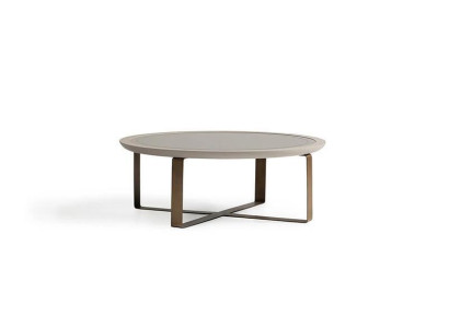 Mesa de centro moderna, mesa auxiliar, mesa de café, mesa auxiliar beige de metal.