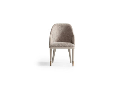Silla de cocina Silla de comedor Silla con reposabrazos Gris Tapizado Moderno