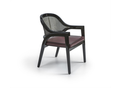 Silla de madera negra diseño comedor silla con reposabrazos mobiliario nuevo