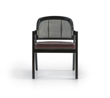 Silla de madera negra diseño comedor silla con reposabrazos mobiliario nuevo