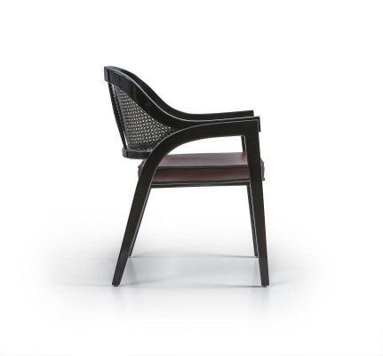 Silla de madera negra diseño comedor silla con reposabrazos mobiliario nuevo