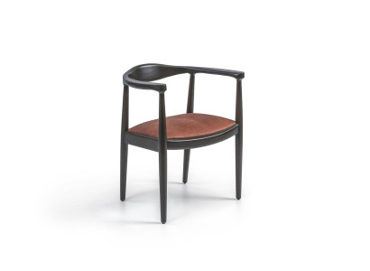 Diseño de muebles Silla con reposabrazos Silla de madera Nueva decoración Asiento acolchado