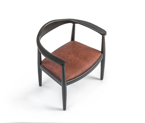 Diseño de muebles Silla con reposabrazos Silla de madera Nueva decoración Asiento acolchado