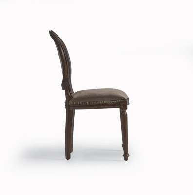 Diseñador de lujo Silla clásica de comedor Sillas Asiento Asiento tapizado Madera