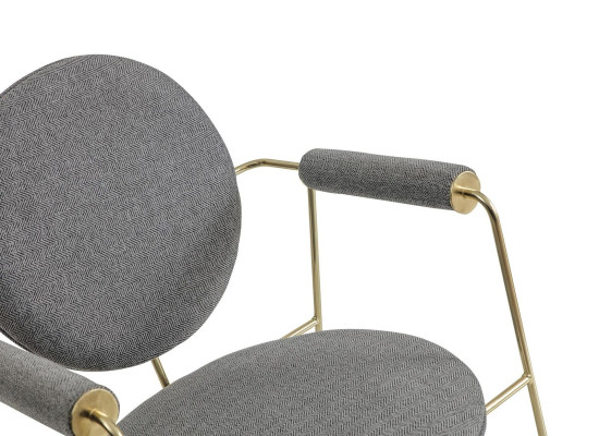 Silla de comedor, silla diseñada con reposabrazos, muebles modernos, silla tapizada