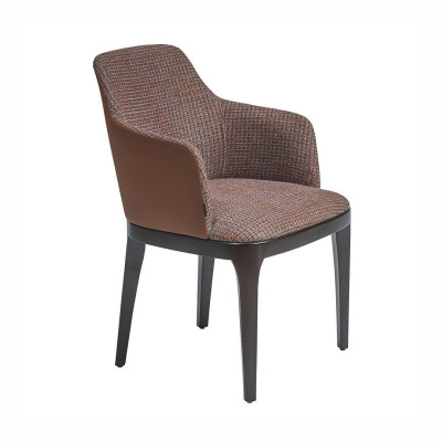 Diseño de silla de salón con reposabrazos Sillas tapizadas para comedor Nuevas