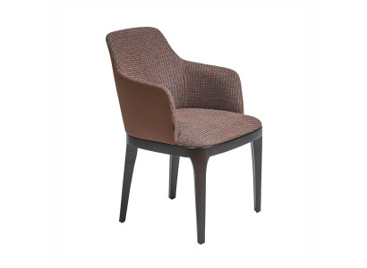 Diseño de silla de salón con reposabrazos Sillas tapizadas para comedor Nuevas