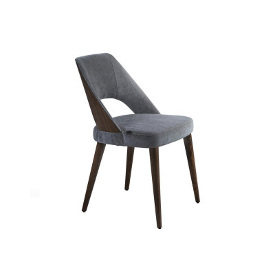 Silla de comedor gris en tela de tapicería Nueva Lujo Asiento Silla Diseño de mobiliario