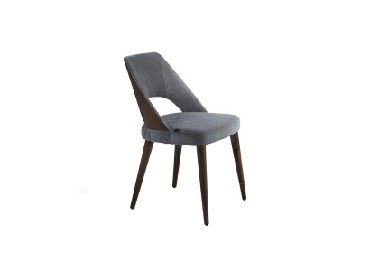 Silla de comedor gris en tela de tapicería Nueva Lujo Asiento Silla Diseño de mobiliario