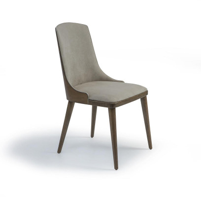 Diseño de lujo Silla tapizada Silla de comedor Asiento Muebles de comedor Madera Nuevo